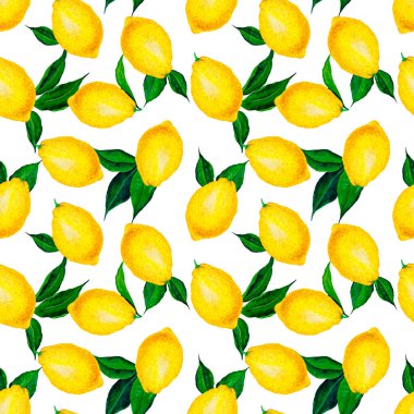 4059 Limon Yapraksız Sulu Renk Desenli İzleme Duvar Kağıdı