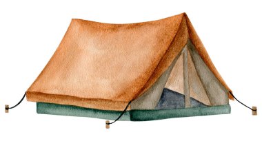 8068 turist çadırı. Suluboya çizimi.