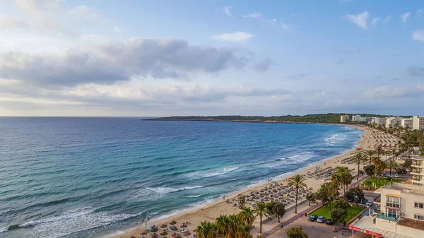 stock image Cala Millor beach and hotels