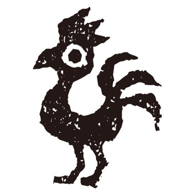 Horoz bir Anka kuşu gibi görünüyor