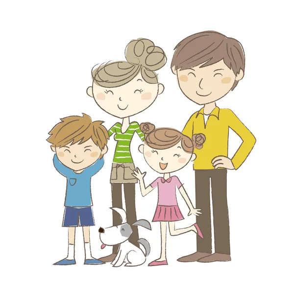 Famille, parents et enfants — Image vectorielle