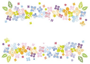 renkli çerçeve çiçek