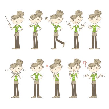 Dizi pozlar ve duygular, kadınlar