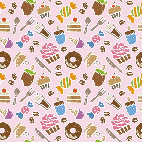 Colorful sweets seamless pattern — Stock Vector