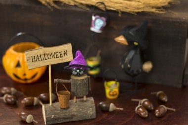 Karga ve Jack o fener ile Halloween görüntü