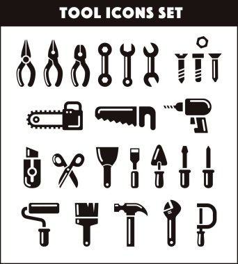 tool (carpenter's tools) icons set clipart