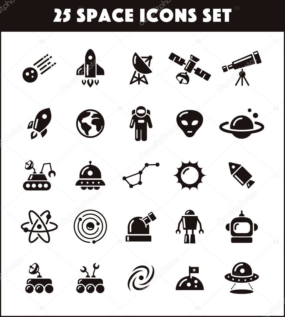 25 Space Science icons