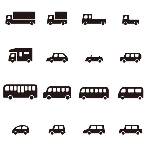 Simple icono de varios coches — Vector de stock