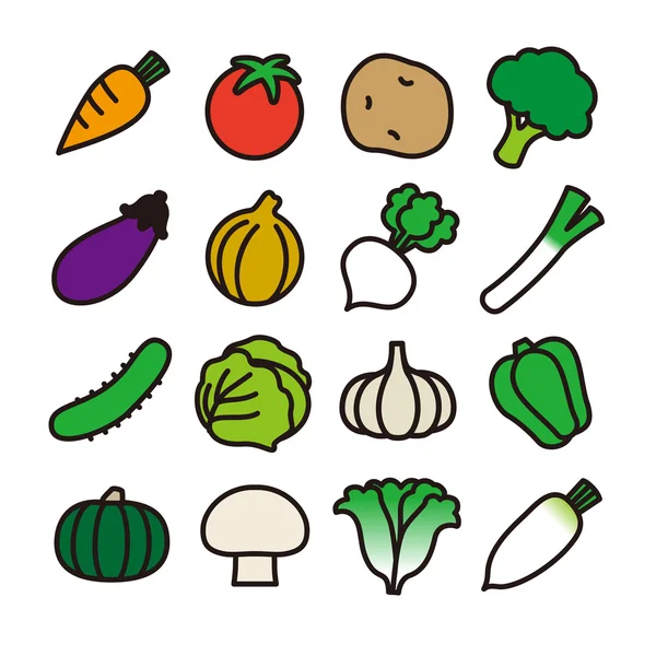 Zeleninové ikona — Stockový vektor