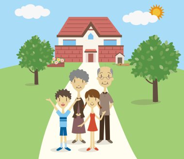 Büyük anne, büyük baba ve torunlar