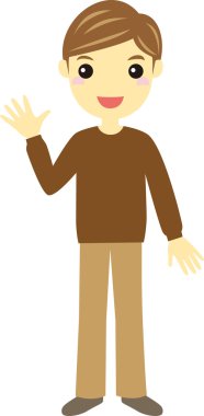 Man wearing brown sweater