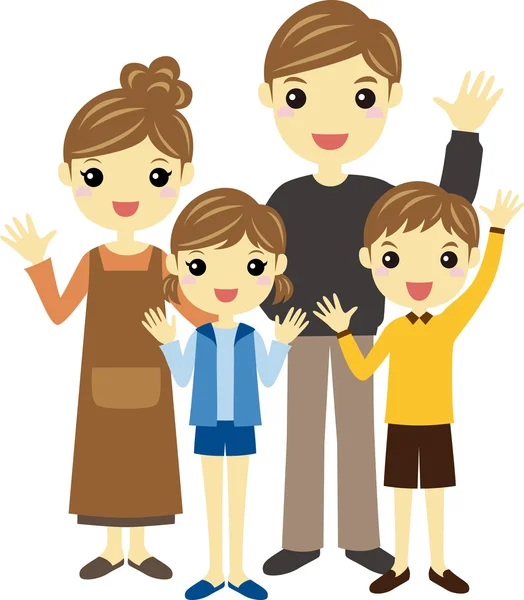 Rodiče a děti — Stockový vektor
