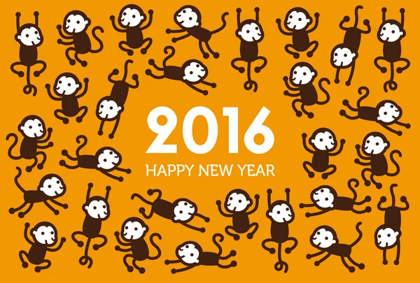 Yeni yıl maymun illüstrasyon