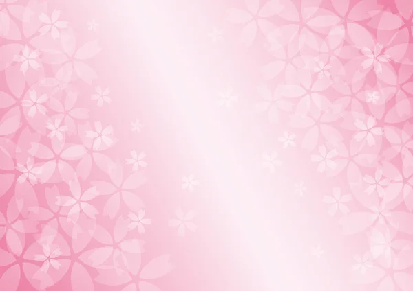 Fondo flor de cerezo en rosa — Vector de stock