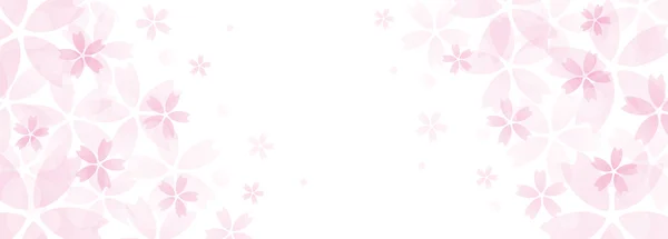 Κεράσι ανθίσει φόντο λουλούδι σε ροζ χρώμα — Διανυσματικό Αρχείο