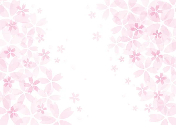 พื้นหลังดอกกุหลาบเชอร์รี่สีชมพู — ภาพเวกเตอร์สต็อก