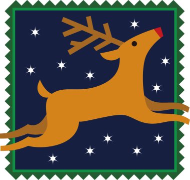 Ren geyiği christmas illüstrasyon