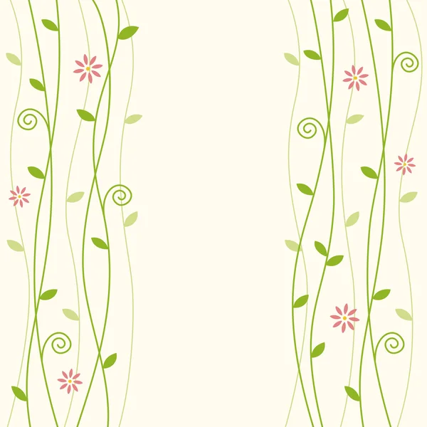 Blumige Reben Hintergrund Illustration — Stockvektor