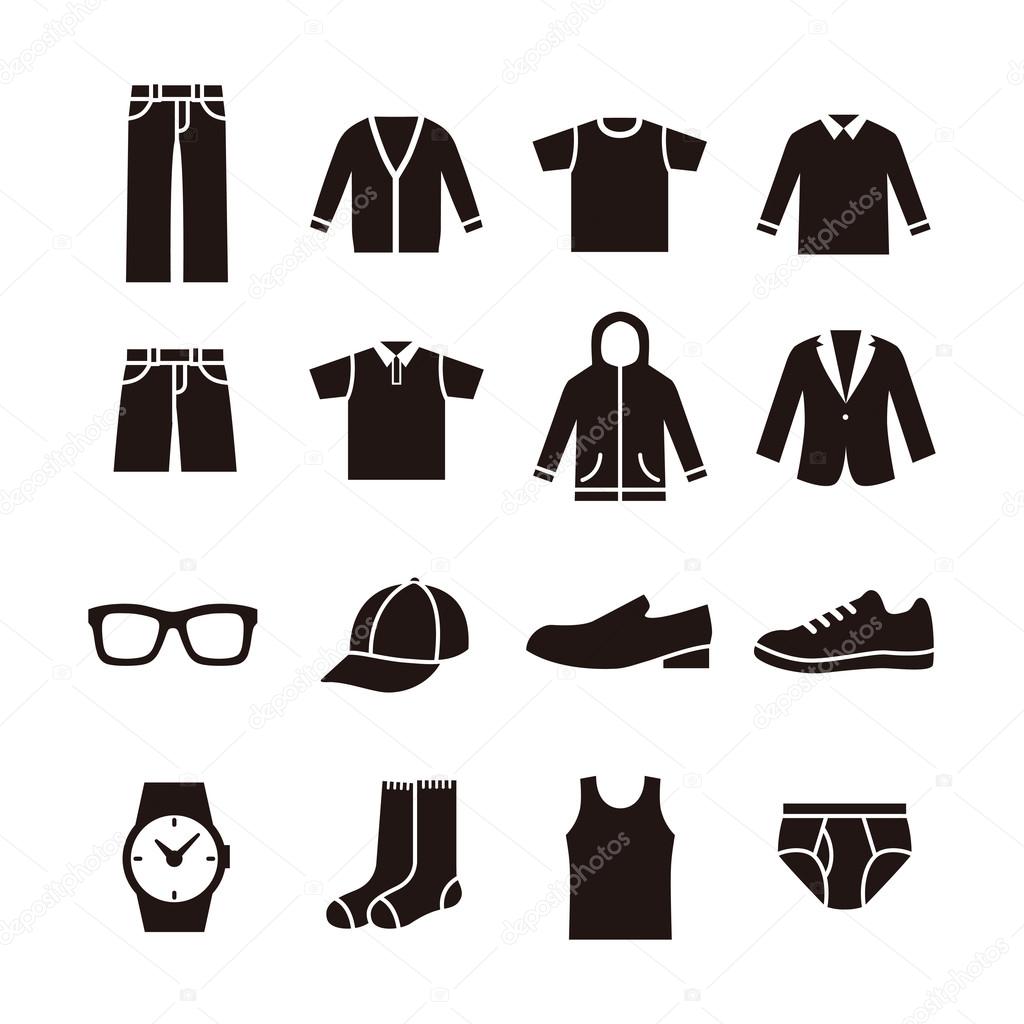 Mens fashion icon — Stock Vector © MichikoDesign #83750460