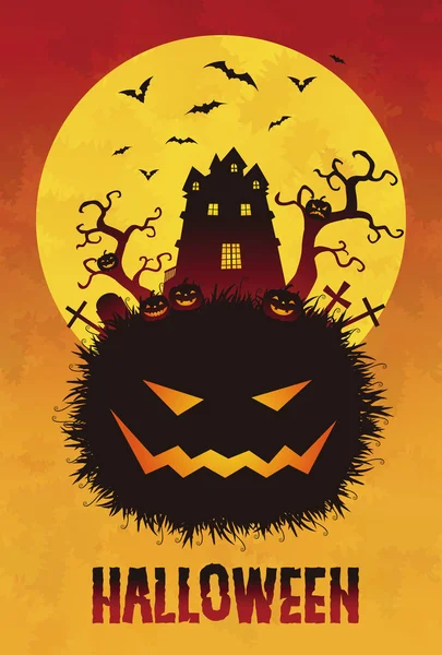 Spooky halloween bild — Stock vektor