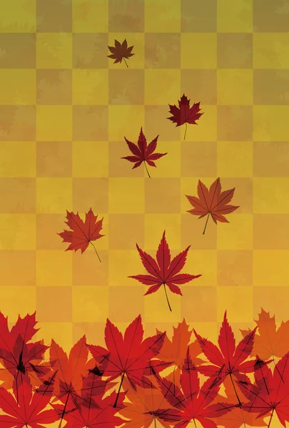 Autumn foliage in orange gradient background Royalty Free Stock Vectors