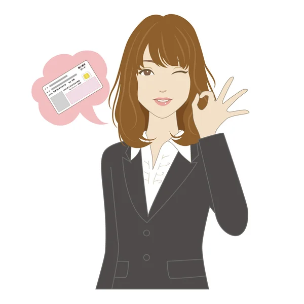 Gülümseyen kadın Tamam imzalama