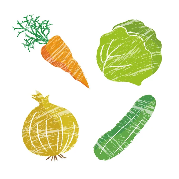 Várias ilustrações vegetais — Vetor de Stock