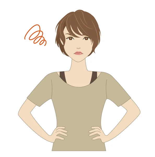 öfkeli genç kadın