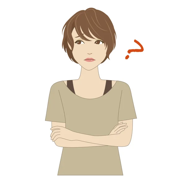 Düşünen genç kadın