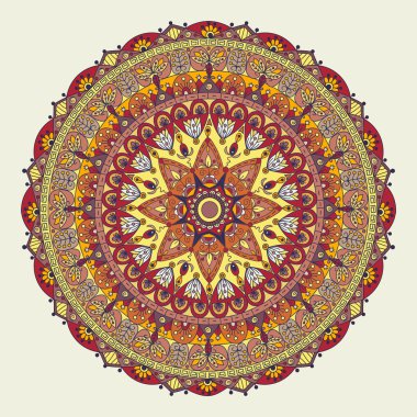 Soyut mandala ile çizilmiş arka plan ver. Yuvarlak süsleme desen. Süs mandala.