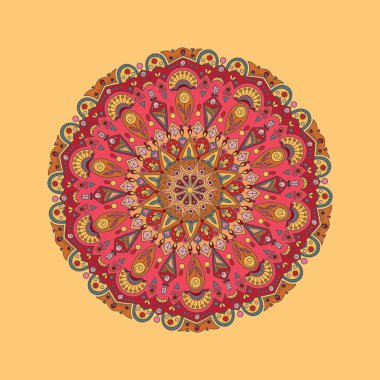 Soyut mandala ile çizilmiş arka plan ver. Yuvarlak süsleme desen. Süs mandala.