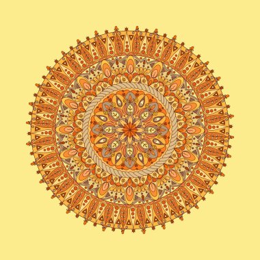 Soyut mandala ile çizilmiş arka plan ver. Yuvarlak süsleme desen. Süs mandala.