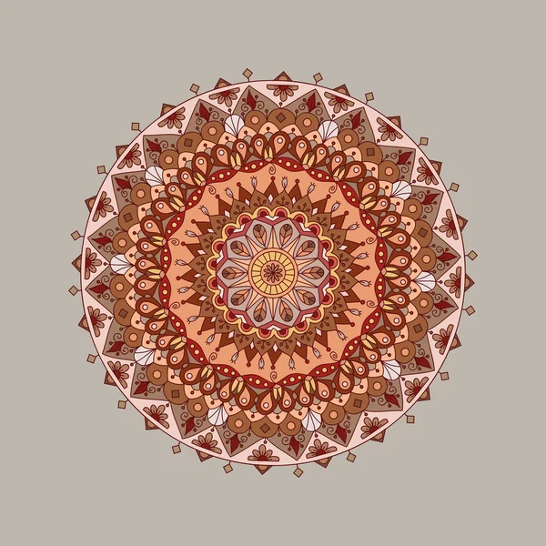 Abstrato mão desenhada fundo com mandala. Padrão de ornamento redondo. Mandala ornamental . — Vetor de Stock