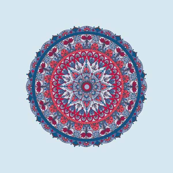 Fond abstrait dessiné à la main avec mandala. Motif d'ornement rond. Mandala ornemental . — Image vectorielle