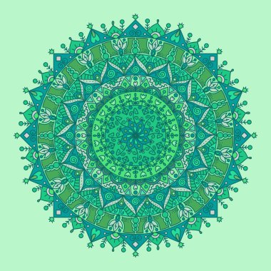 Soyut mandala ile çizilmiş arka plan ver. Yuvarlak süsleme desen. 