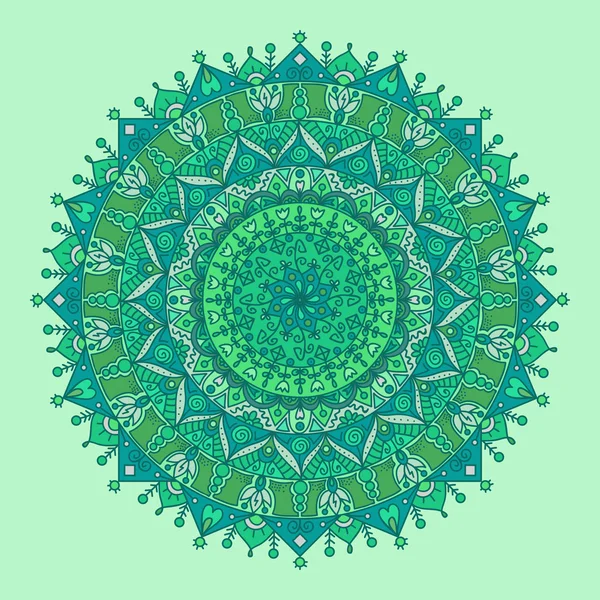 Fond abstrait dessiné à la main avec mandala. Modèle d'ornement rond . — Image vectorielle