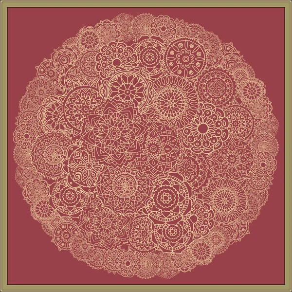 Cadre avec mandala — Image vectorielle