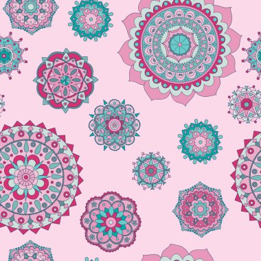 Mandala ile sorunsuz el çizilmiş desen