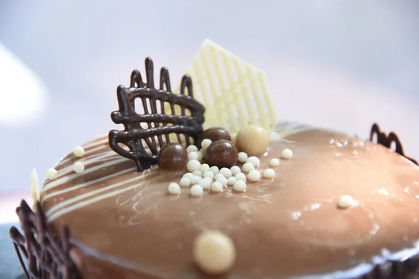 Kue Jeruk Lezat Dengan Dan Dekorasi Buah Jeruk Segar Dan — Stok Foto