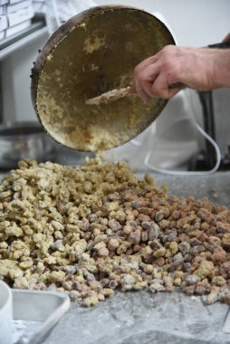 Geleneksel şekerlemeler ve şekerlemeler elde yapılır. boş kopyalama alanı