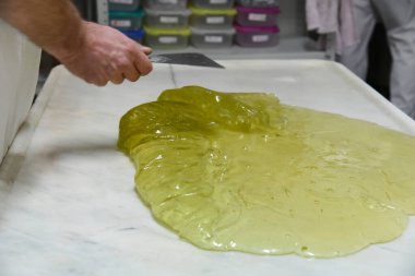Geleneksel şekerlemeler ve şekerlemeler elde yapılır. boş kopyalama alanı
