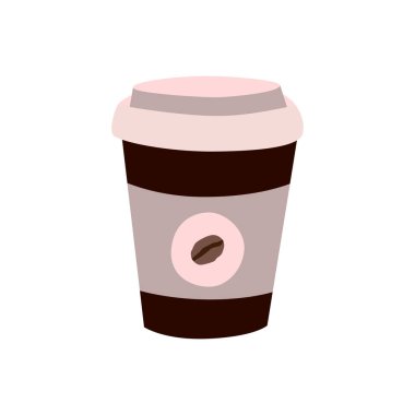 Kahve fincanı - beyaz arka planda izole edilmiş trend vektör illüstrasyonu