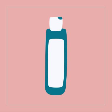 Basit bir kozmetik şişe. Krema, köpük, köpük, şampuan, jöle. Doğal organik kozmetik. Deri ve vücut bakımı.