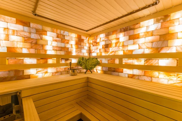 Interno sauna al sale — Foto Stock