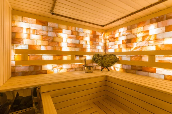 Interno sauna al sale — Foto Stock