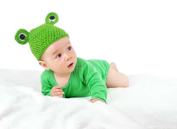 Chapeau bébé grenouille — Photo