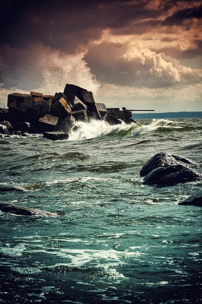 Storm at the sea — Stock Photo, Image