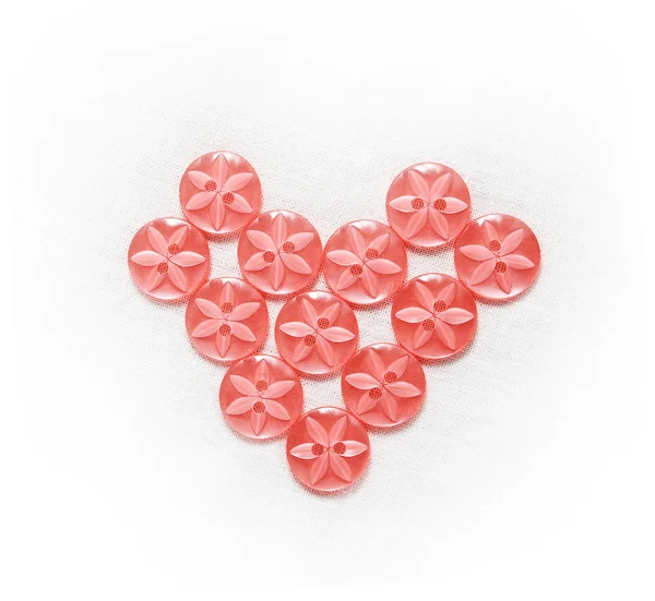 Καρδιά σχήμα κουμπιά — Φωτογραφία Αρχείου