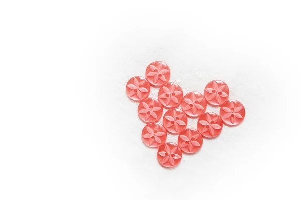 Botones en forma de corazón — Foto de Stock