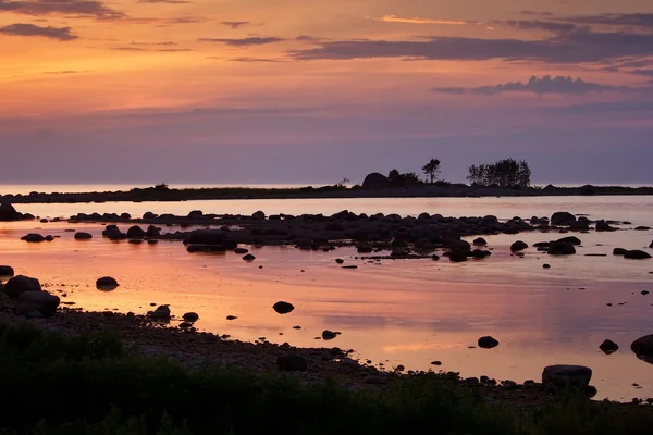 Seacoast at sunset — Stock Photo, Image